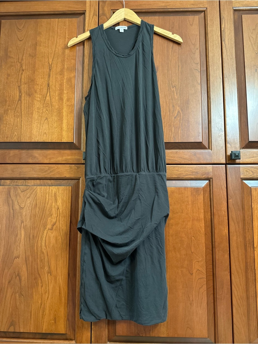 James Perse Black tank cotton Midi Dress